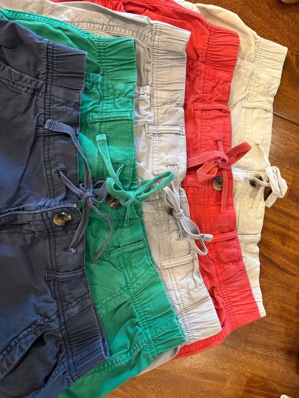5 Pairs-Sonoma Goods For Life Women's Drawstring Cargo Shorts Size Large